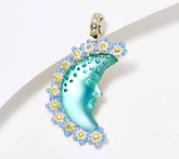 Kirks Folly Forget Me Not Goddess Moon Shadow Silvertone Magnetic Enhancer